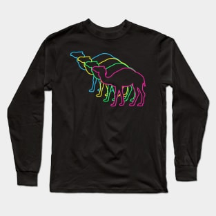 Camel 80s Neon Long Sleeve T-Shirt